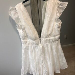 Elegant White Lace Romper